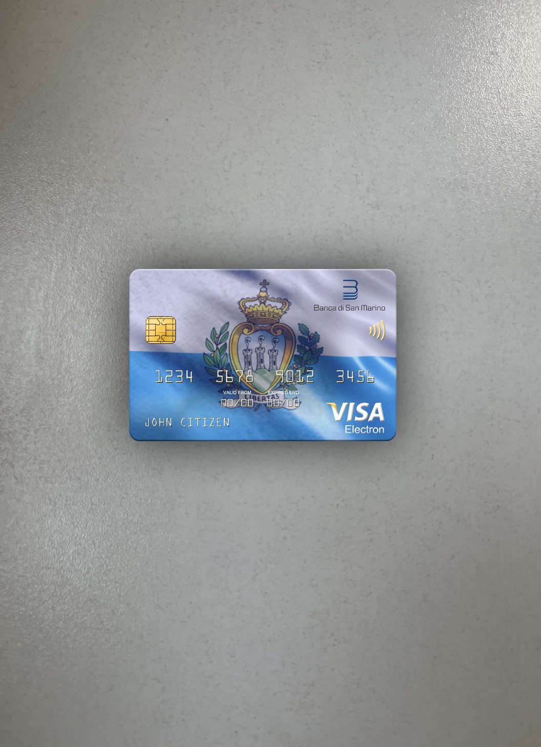 Download San Marino Banca di San Marino bank visa electron card photolook front Photoshop template